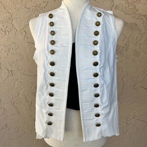 Adore White military style Vest